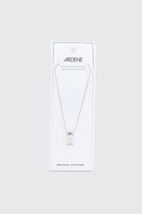 14K White Gold Plated Fish Necklace