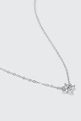 14K White Gold Plated Star Necklace