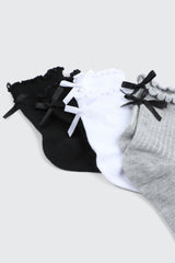 3-Pack Lettuce Edge Demi Crew Socks