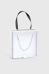 14K White Gold Plated Heart Chain Necklace