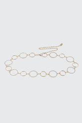 Rhinestone Ring Chain Belt