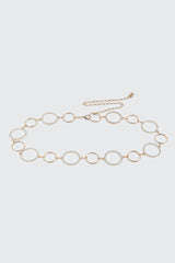 Rhinestone Ring Chain Belt