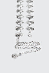 Shell Motif Chain Waist Belt