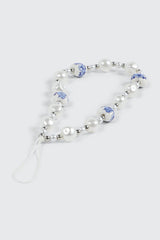 Beaded Phone Charm with Pearls