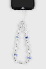 Beaded Phone Charm with Pearls