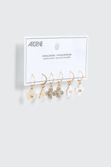 3-Pack Flower Hoop Earrings
