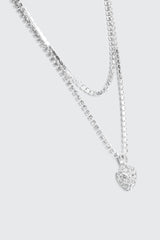 Two row heart Necklace