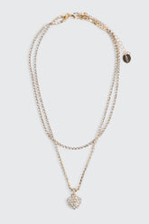 Two row heart Necklace