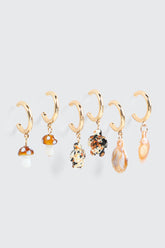 3-Pack Charm Hoops