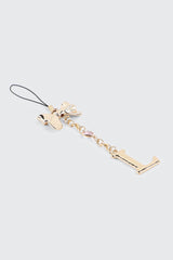 Shiny Letter A Phone Charm with Bow