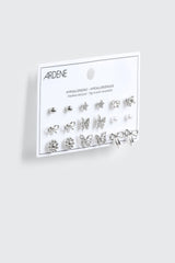 9-Pack Stud Earrings