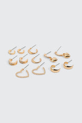 6-Pack Hoop Earrings
