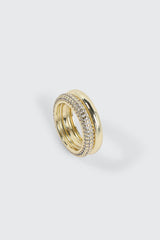 Pave Stone Double Ring