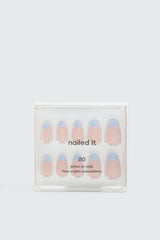 20-Pack Press-On French Tip Nails