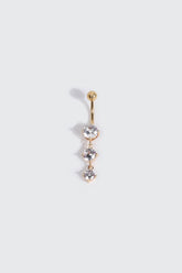 3 Drop Stone Navel Piercing