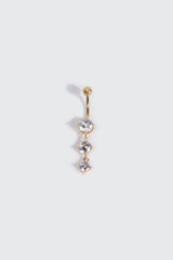 3 Drop Stone Navel Piercing