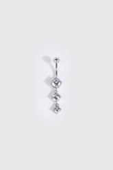 3 Drop Stone Navel Piercing