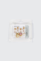 4-Pack Heart Navel Piercings