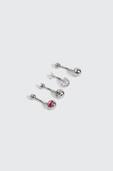 4-Pack Gemstone Navel Piercings