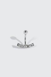 Arched Rhinestone Navel Piercing