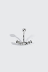 Arched Rhinestone Navel Piercing