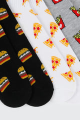 Food Print Crew Socks