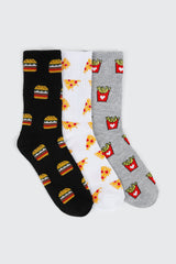 Food Print Crew Socks
