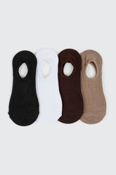 4-Pack Rib No Show Shoe Liners