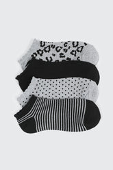 4-Pack Printed Ankle Socks