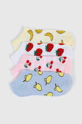 4-Pack Fruit Ankle Socks