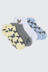 4-Pack Butterfly Ankle Socks