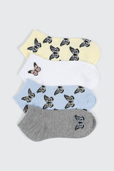 4-Pack Butterfly Ankle Socks