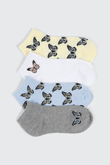 4-Pack Butterfly Ankle Socks