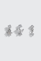 3 Pack Stainless Steel Dangle Nose Studs