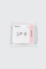 3 Pack Stainless Steel Dangle Nose Studs