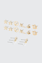 Mixed Shape Stud Earring Set