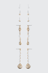 6-Pack Pearl Drop Earrings