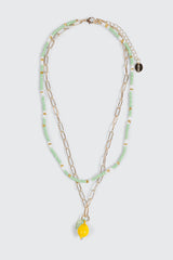2 Row Lemon Necklace