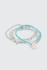 4-Pack Beaded Stretch Bracelets