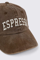 Espresso Embroidered Baseball Cap