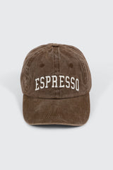 Espresso Embroidered Baseball Cap