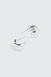 14K White Gold Plated Mini Hoops