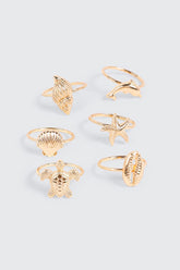 Sea Motif Ring Set