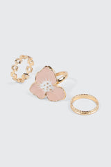 3-Pack Hibiscus Rings