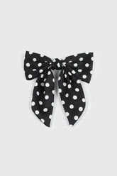 Woven Polka Dot Bow Barrette