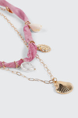 Shell Charm Layered Necklace