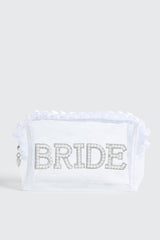 Bridal Cosmetic Bag with Pearl & Rhinestones