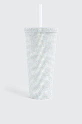 Rhinestone Tumbler Cup with Straw