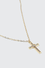 14K Gold Plated Cross Necklace