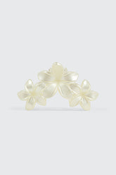 Pearlized Floral Hair Claw